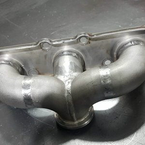 Custom N53  SS turbo manifold