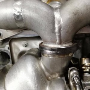 Custom N53 SS turbo manifold fused to 3D printed SS turbine housing