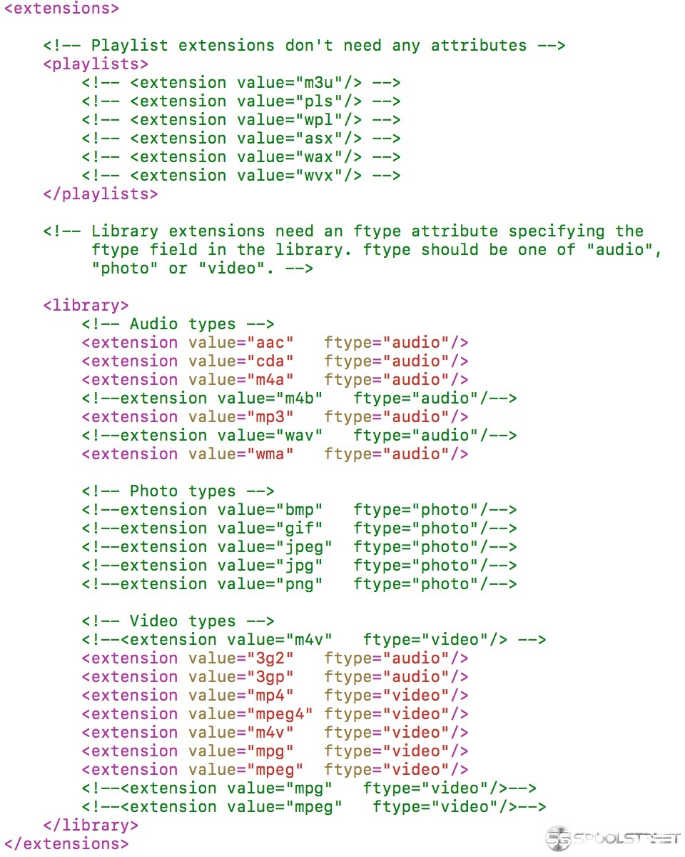 mme OEM extensions settings